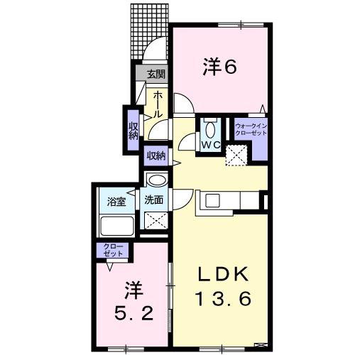 ＪＲ函館本線 滝川駅 バス乗車時間：8分 最寄りバス停で下車 徒歩5分 2階建 築7年(2LDK/1階)の間取り写真
