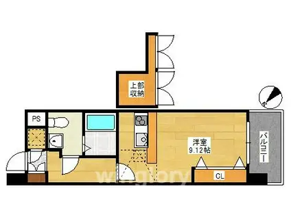 NO.66 GUARANTEE 21 博多(1K/4階)の間取り写真