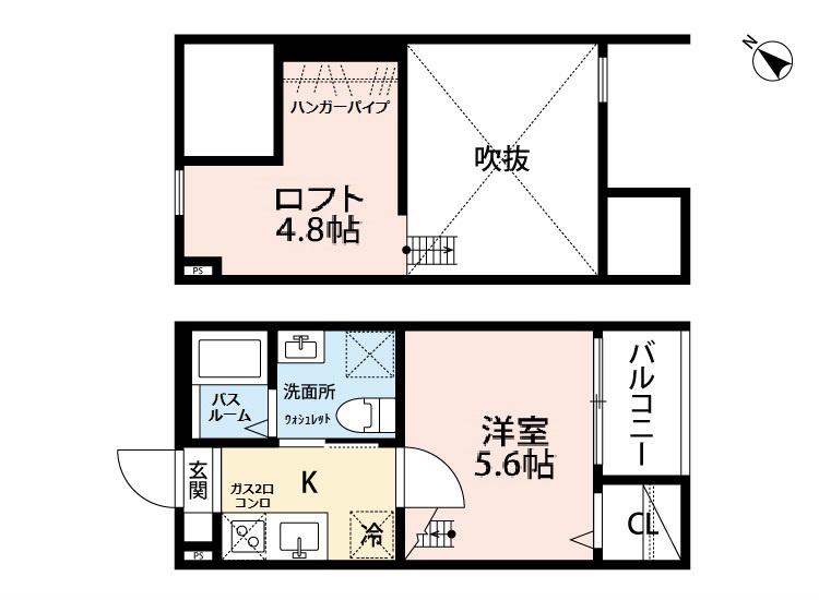 TROIS TOILES(1SK/1階)の間取り写真