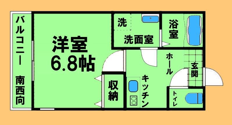LA FELICIA相模原(1K/3階)の間取り写真