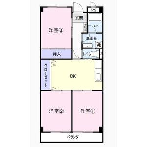 佐久間ハイツ(3DK/3階)の間取り写真