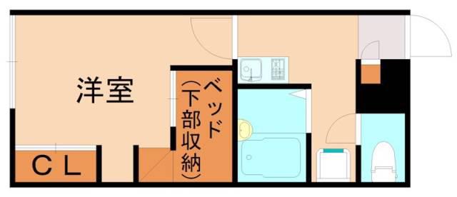 レオパレスT&H(1K/2階)の間取り写真
