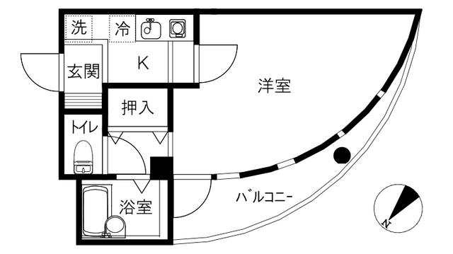 SUNSHINE HOUSE(1K/2階)の間取り写真