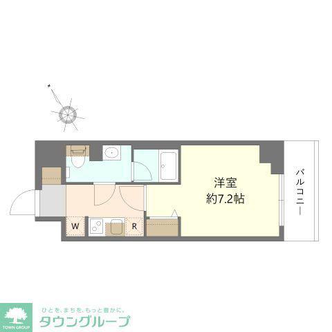 レジデンス船橋東中山(1K/1階)の間取り写真