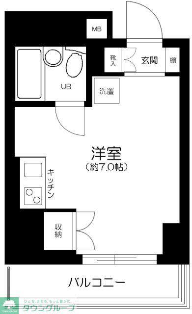 TERRAZZA EST(ワンルーム/12階)の間取り写真
