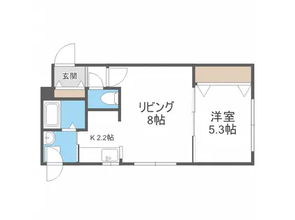 ニューワールド(1LDK/1階)の間取り写真