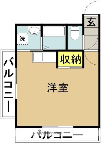 安藤ハイツ(ワンルーム/3階)の間取り写真