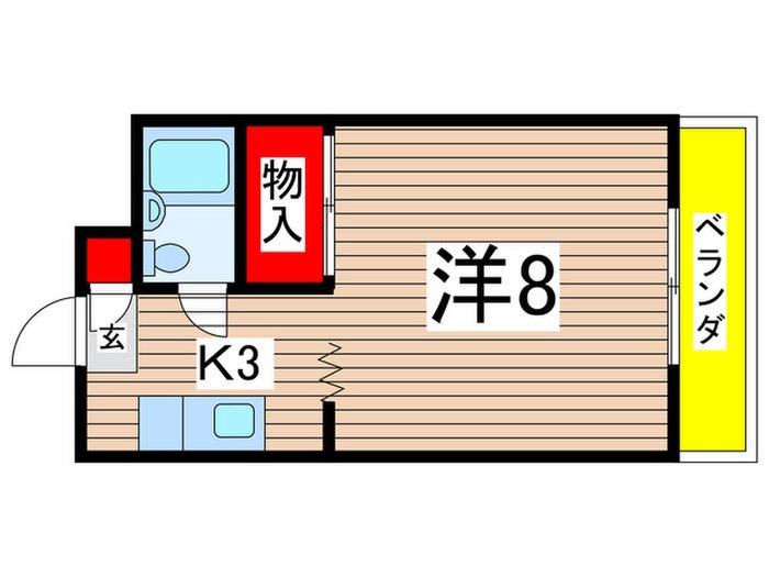 マルトサロン(1K/2階)の間取り写真
