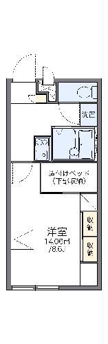 レオパレス筑紫(1K/2階)の間取り写真