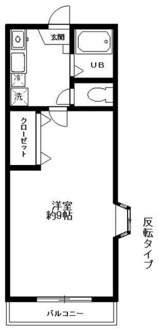 マイネルラウムタカバン(1K/2階)の間取り写真