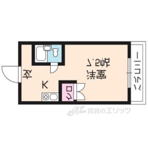 AXIA京都(1K/4階)の間取り写真