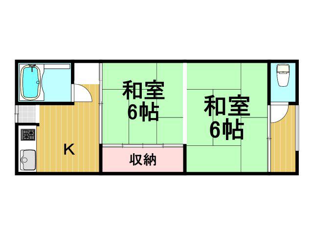 近江文化(2K/2階)の間取り写真