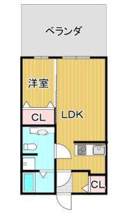 ジュネスコート(1LDK/1階)の間取り写真