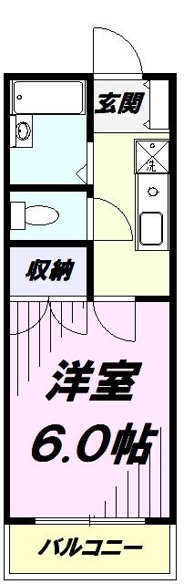 エクセレンス荻野(1K/1階)の間取り写真