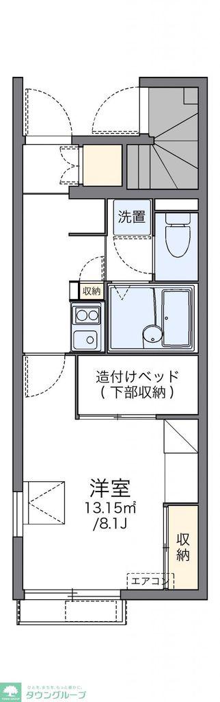レオパレスプレジール町田(1K/1階)の間取り写真