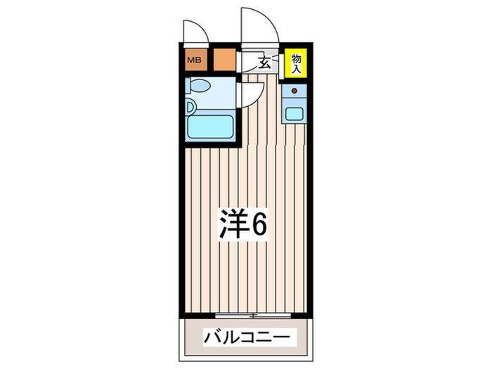 ロータリーライフ久里浜(ワンルーム/1階)の間取り写真