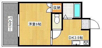 コーポ・アセッツ38(1K/2階)の間取り写真