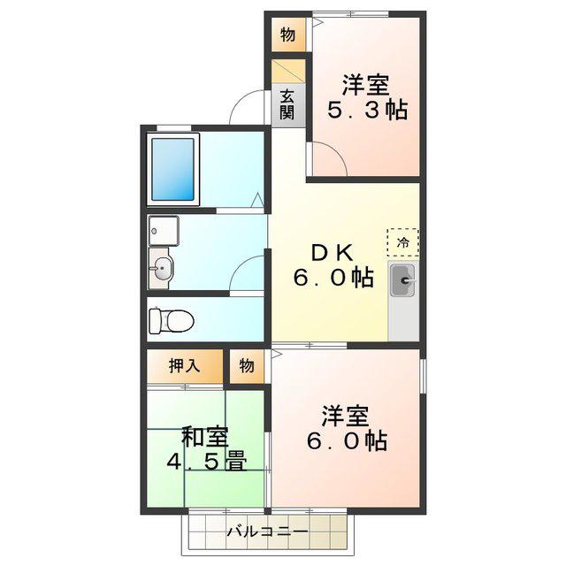 ステラハイツ(3DK/2階)の間取り写真