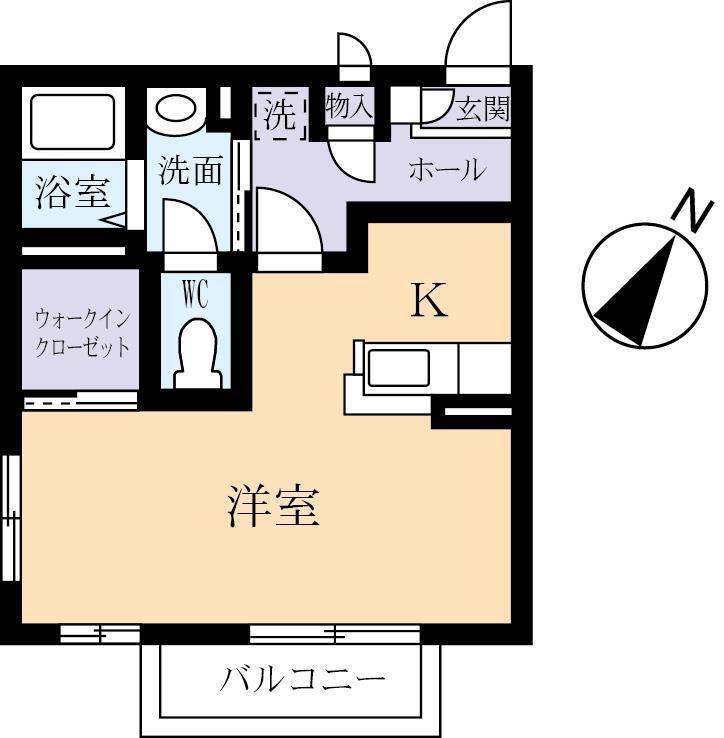 サンハイム(1K/1階)の間取り写真
