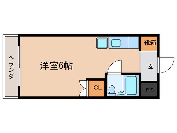 カーサドマー二(ワンルーム/1階)の間取り写真