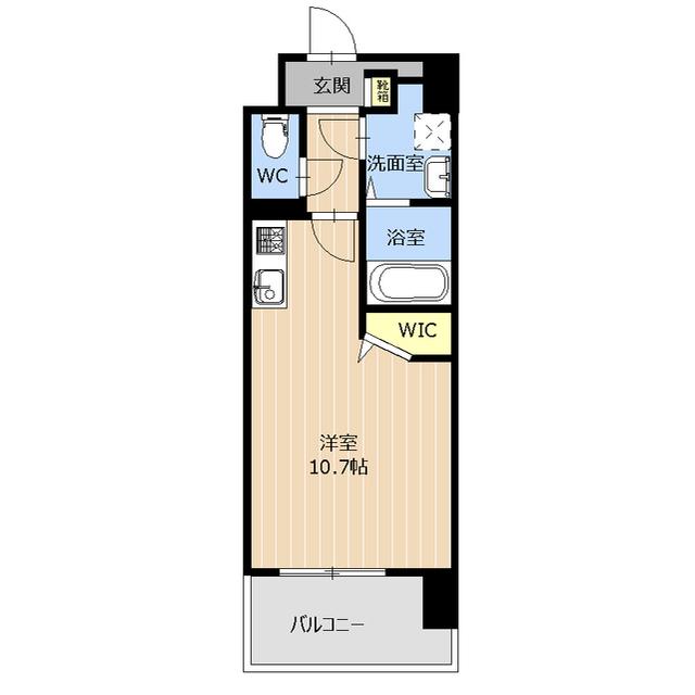 グランディア蓮台寺(ワンルーム/9階)の間取り写真