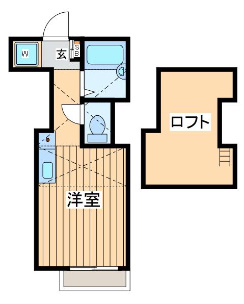 メゾンエスエスケー(ワンルーム/2階)の間取り写真