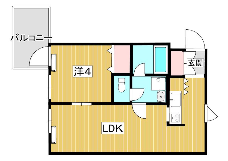 プラティーノスタンツァデュオナリマス(1LDK/3階)の間取り写真
