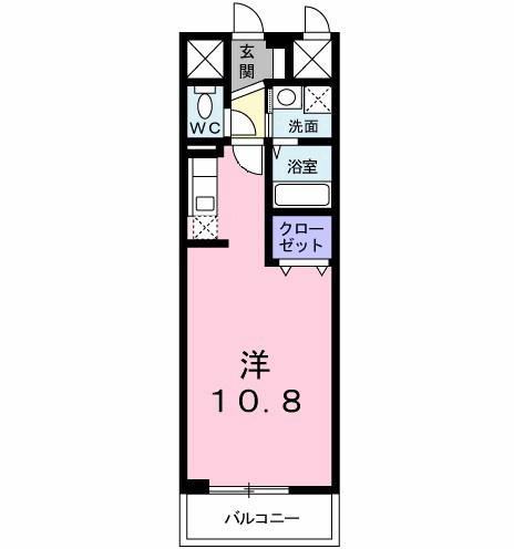 いちご館(1K/1階)の間取り写真