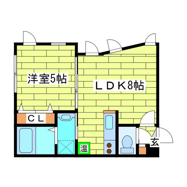 プルーフガーデン(1LDK/2階)の間取り写真