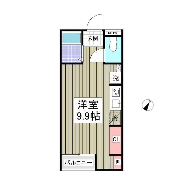 MQUARTO港南台(ワンルーム/2階)の間取り写真