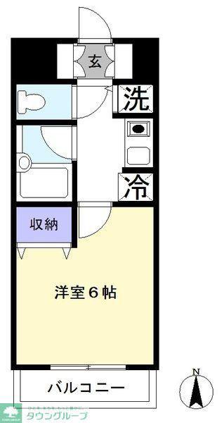 ソレイユ天王台(1K/2階)の間取り写真