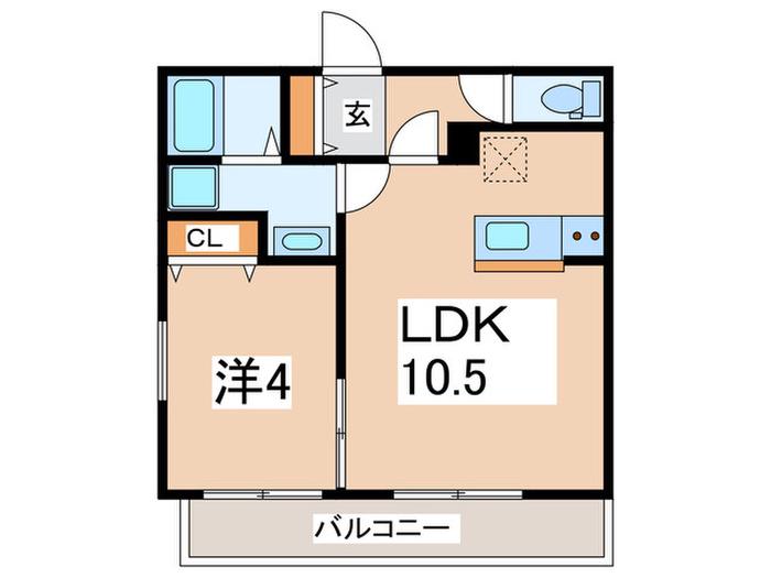 エクレール松が枝(1LDK/2階)の間取り写真