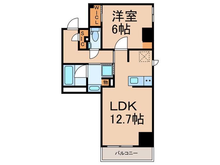 PARK PERLE池尻(1LDK/5階)の間取り写真