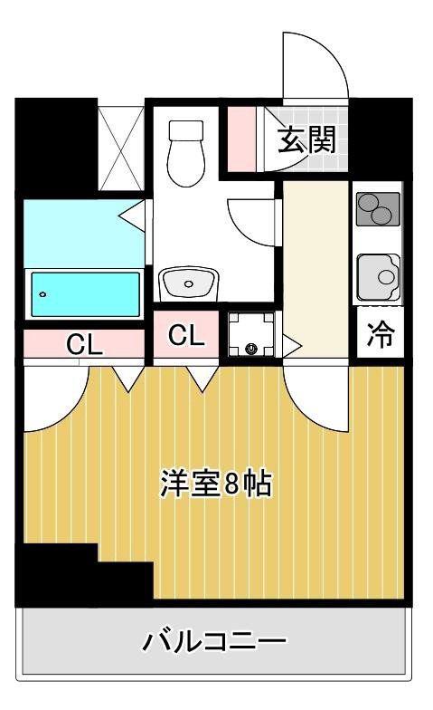 HUMANハイム千葉本町(1K/12階)の間取り写真