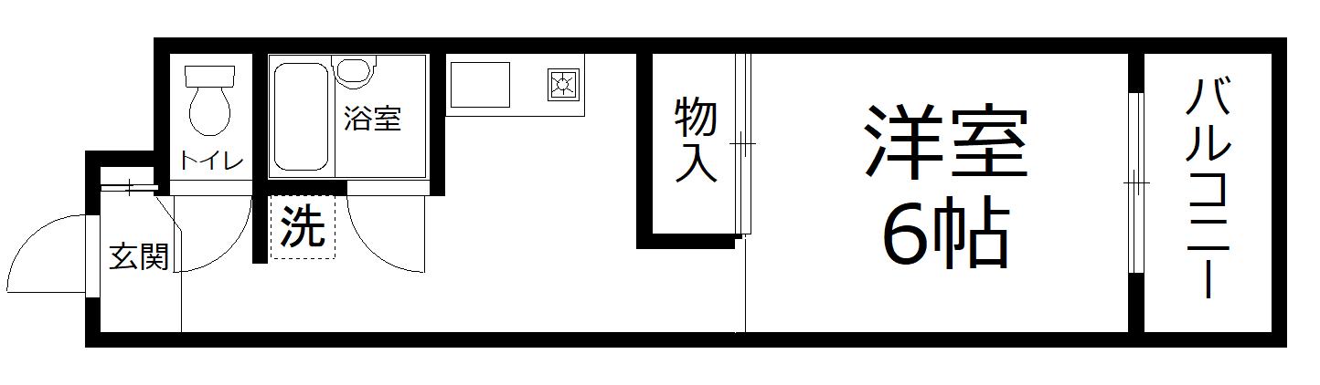 フォーブル川村II(1DK/1階)の間取り写真