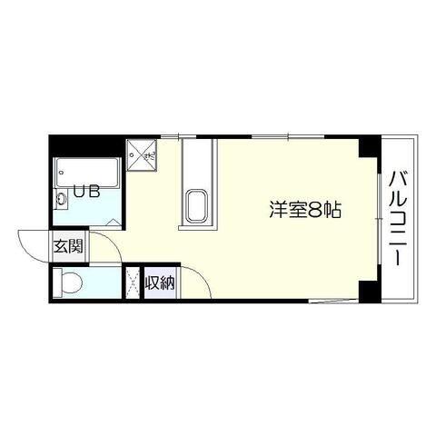 オークビラ上之園(ワンルーム/5階)の間取り写真