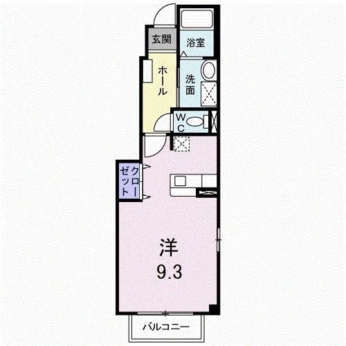 シャルマンヒロ壱番館(ワンルーム/1階)の間取り写真