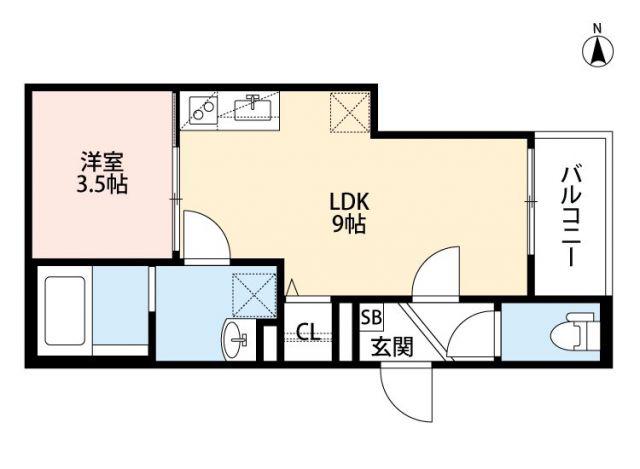 さかいえ(1LDK/2階)の間取り写真