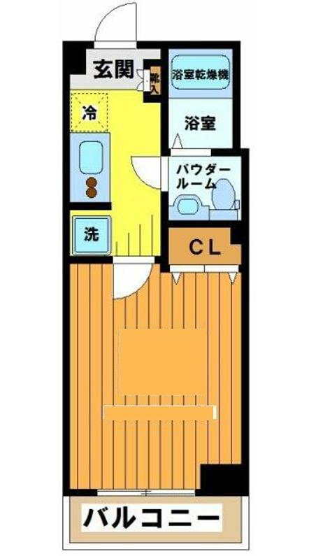代々木パークハイム(1K/1階)の間取り写真