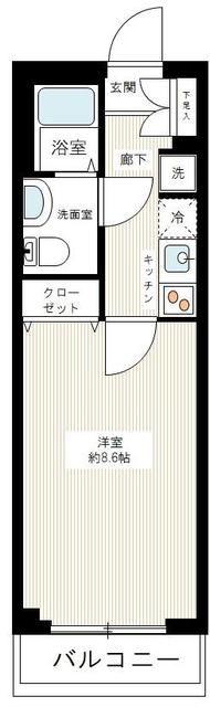 MAXIV練馬(1K/3階)の間取り写真