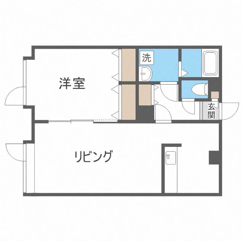 センチュリーパークハイツ(1LDK/4階)の間取り写真