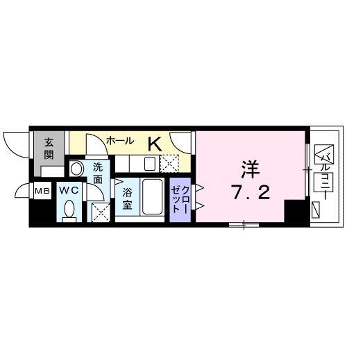 ステラフィッサ2465(1K/2階)の間取り写真