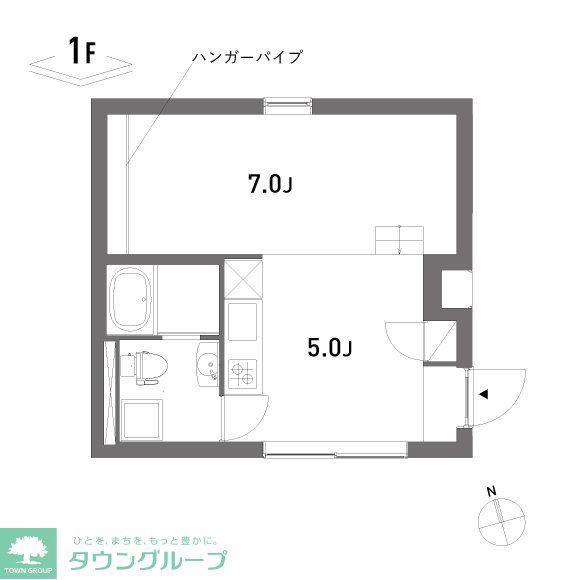 ALVA(1DK/1階)の間取り写真