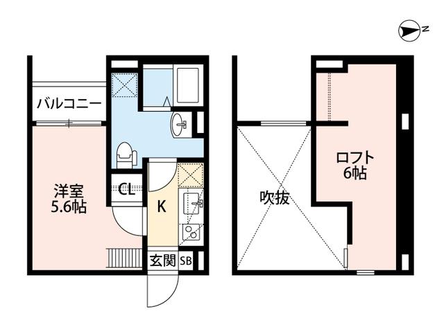 アベニール林寺(1K/2階)の間取り写真