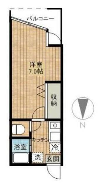 HOUSE 255(1K/1階)の間取り写真