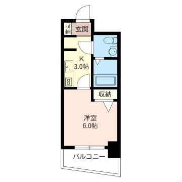 MEZON DE IS(1K/3階)の間取り写真