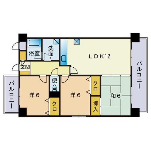 レ・リヴラン(3LDK/5階)の間取り写真