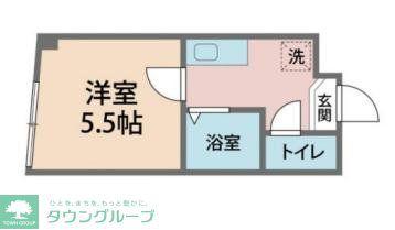 アヴァンサル(1K/2階)の間取り写真