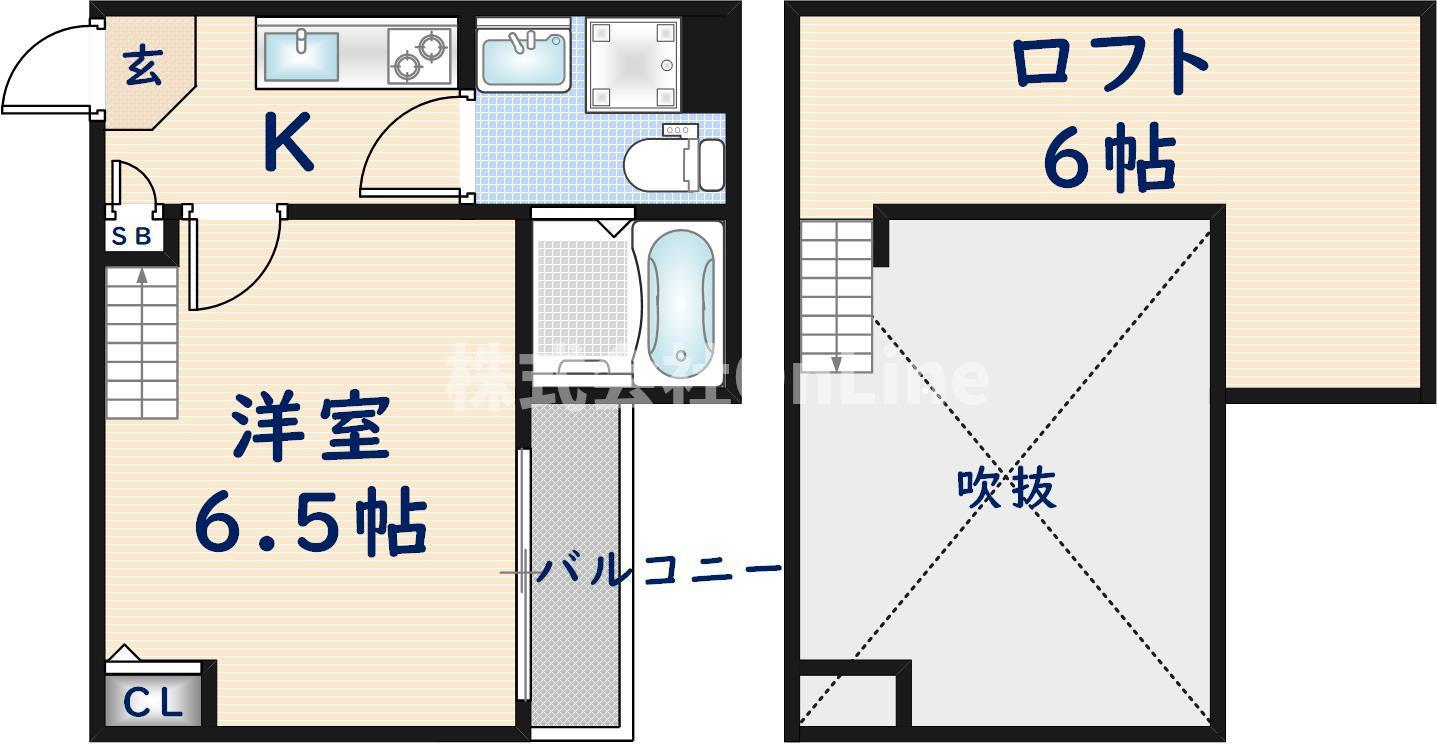 ディアコート(1K/1階)の間取り写真