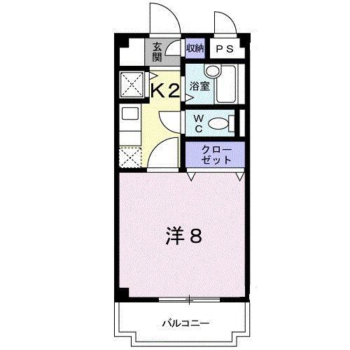 アーバンヒルズ(1K/2階)の間取り写真
